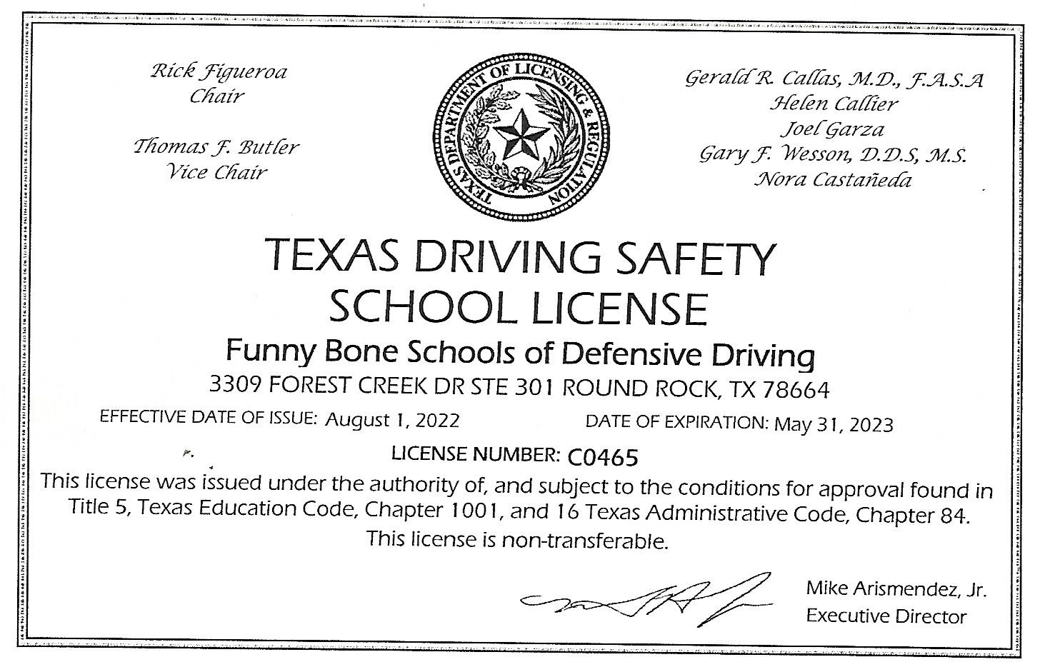 Funny Bone Statewide License 2022-23